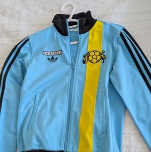 Blue and Yellow Adidas Track Jacket